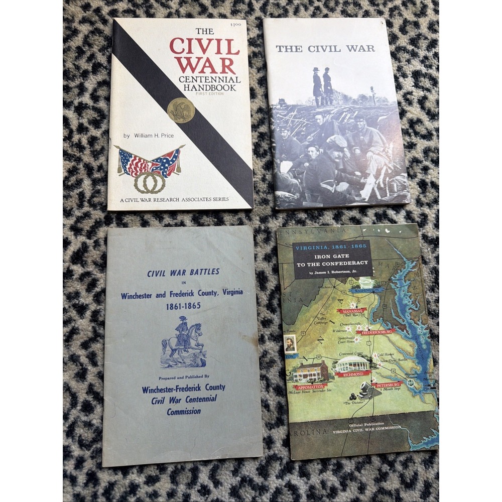 Vintage Civil War Books Pamphlets Lot of 4 Virginia Centennial 1861-1865
